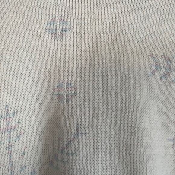 Vintage Eileen Mock Neck  snowflake Pullover sweater Size Medium - Picture 8 of 8